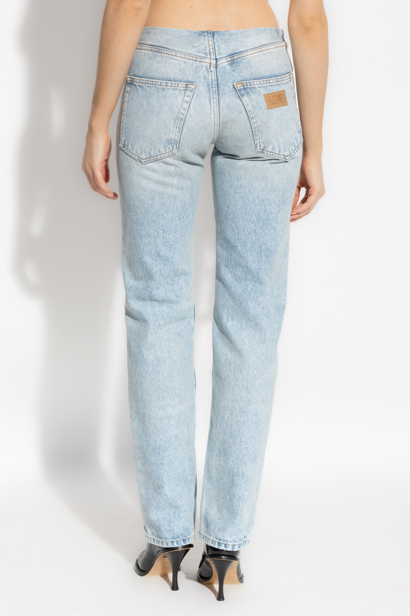 デニム・ジーパン Mm6 By Maison Margiela High-Waisted Vintage Effect Jeans MM6 Maison Margiela Jeans with vintage effect | Women's